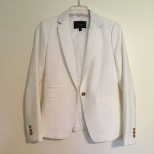Banana Republic White Women’s Coat/Suit Jacket